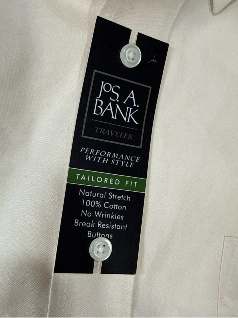 2 Jos A Bank Travelers Collection Mens Dress Shirt 17.5/33 Tailored Long Sleeve